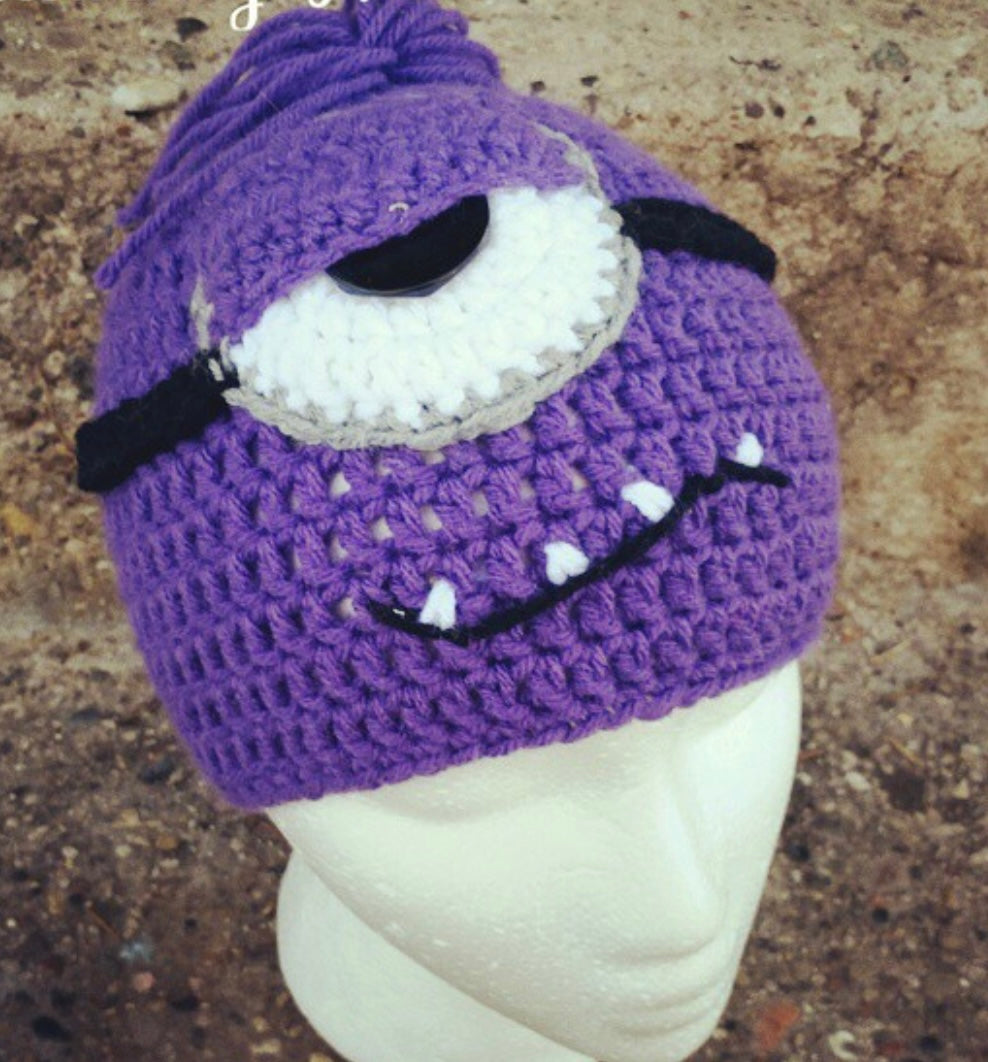 Purple Minion Hat -Child size