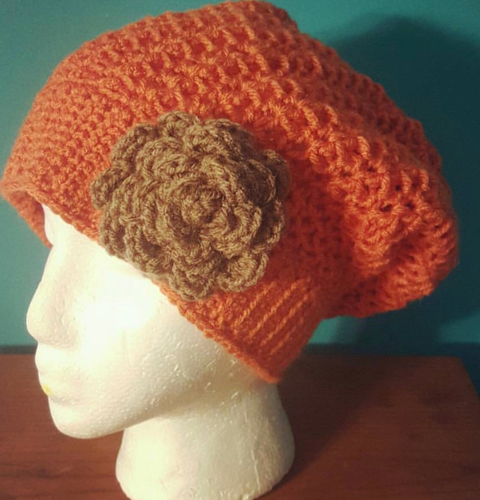 Slouchy Flower Hat