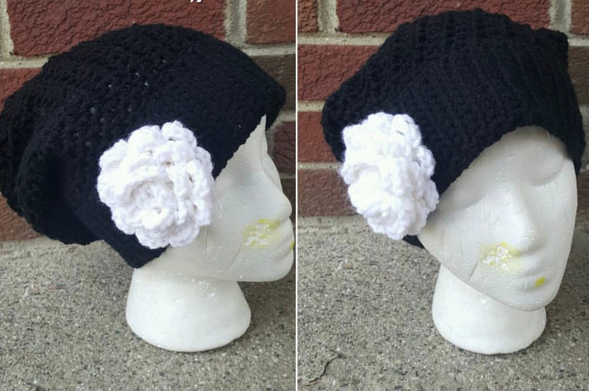 Slouchy Flower Hat