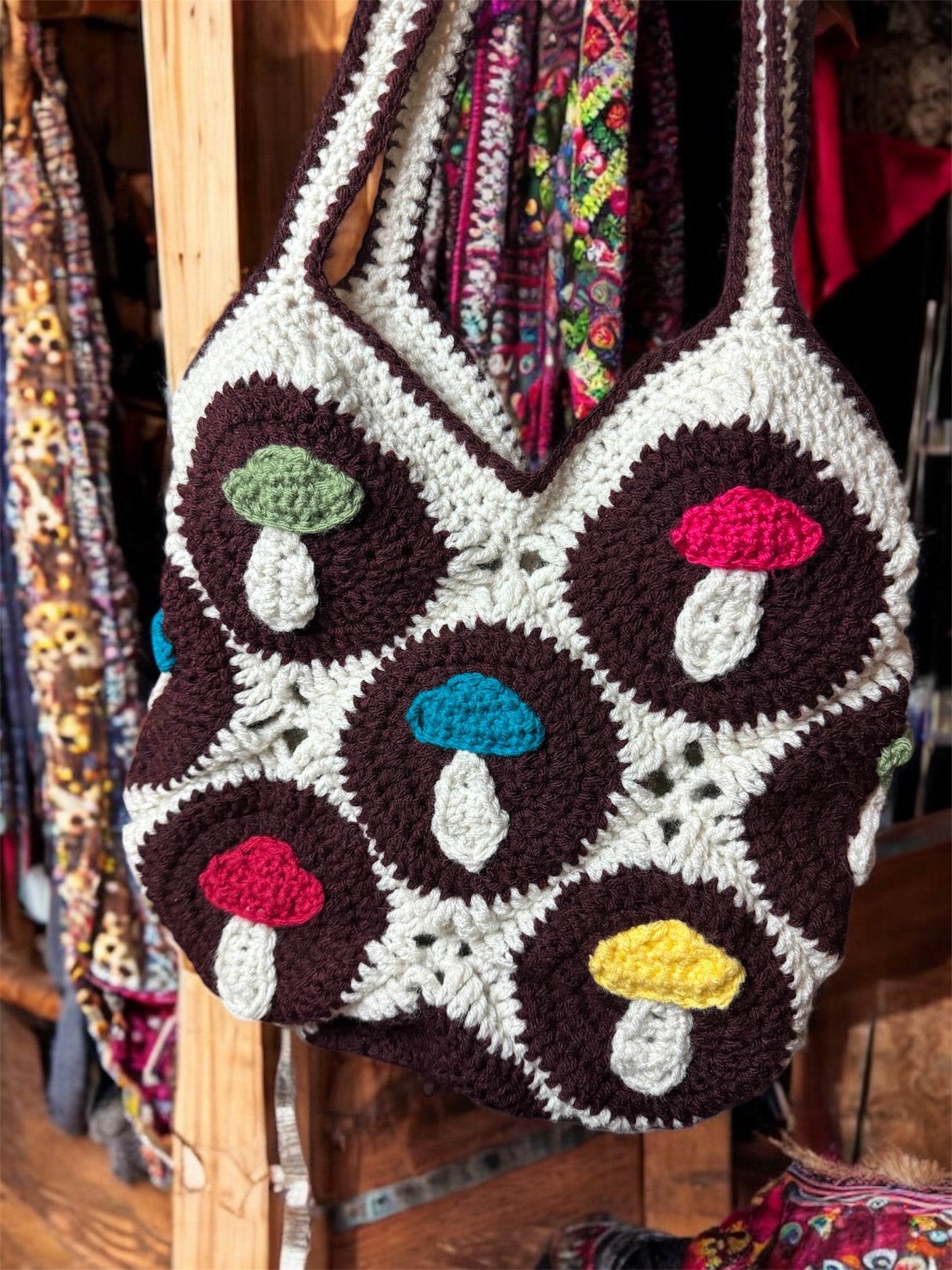 Handmade Crochet Mushroom Purse