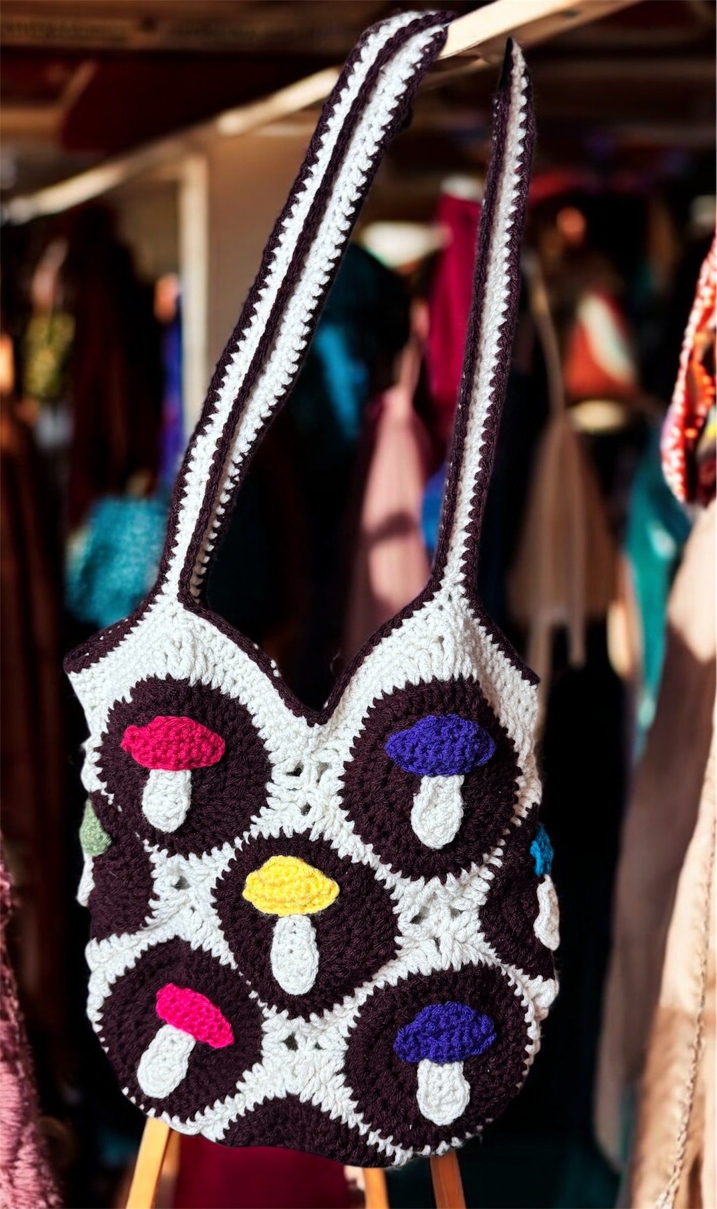 Handmade Crochet Mushroom Purse